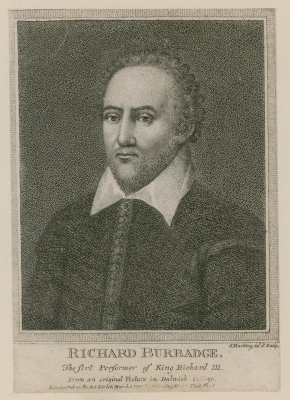 Richard Burbadge, der erste Darsteller von König Richard III von S. Harding