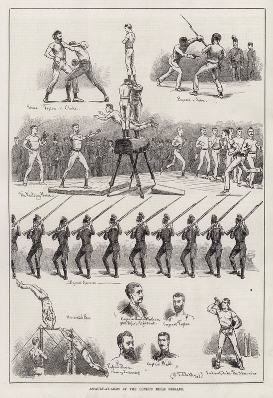 Waffenangriff durch die London Rifle Brigade (Gravur) von S. T. Dadd