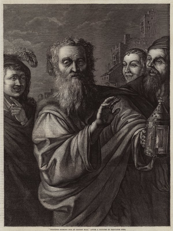 Diogenes sucht einen ehrlichen Mann von Salvator Rosa