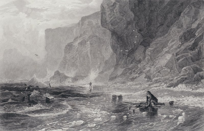 Illustration für Der Pirat von Sir Walter Scott von Samuel (after) Bough
