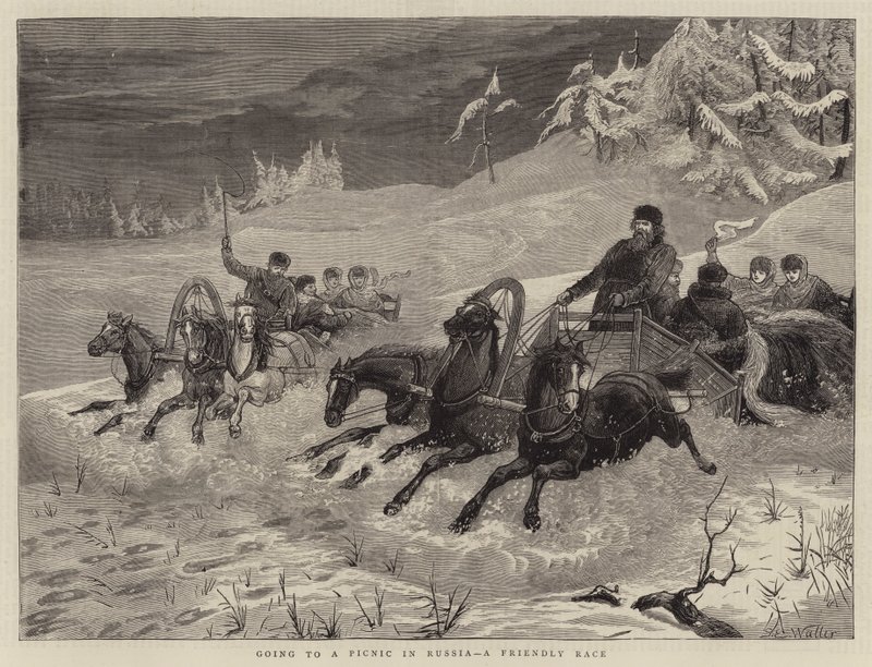 Picknick in Russland, ein freundliches Rennen von Samuel Edmund Waller