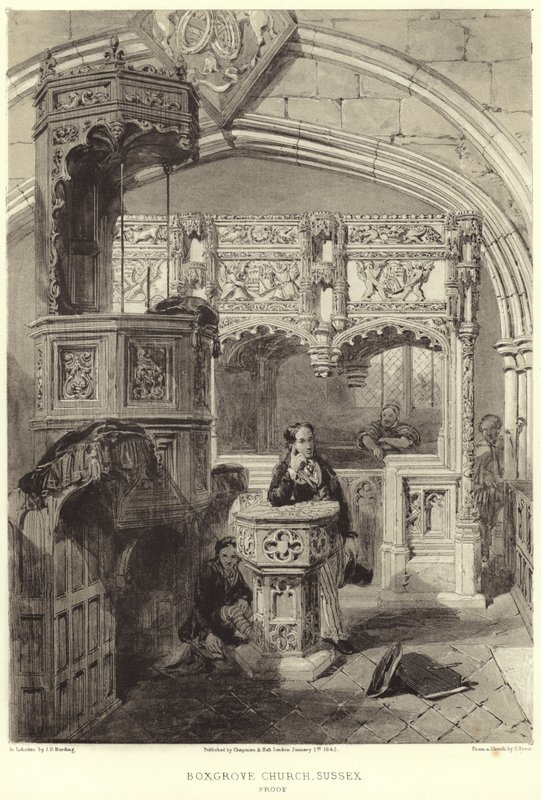 Innenraum der Kirche St. Mary und St. Blaise von Samuel Prout