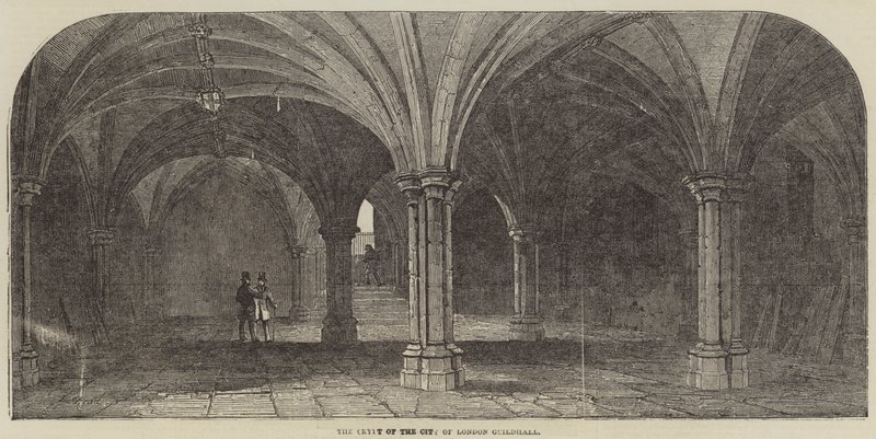 Die Krypta der City of London Guildhall von Samuel Read
