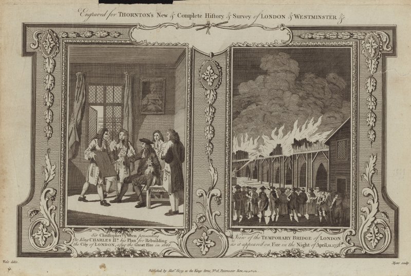 Londoner Brände von 1666 und 1758 von Samuel Wale