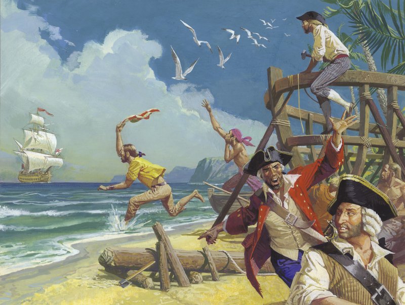 Admiral Ansons Weltreise im Jahr 1740 von Severino Baraldi
