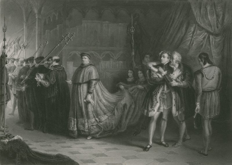 Der Streit zwischen Wolsey und Buckingham, König Heinrich VIII von Solomon Alexander Hart