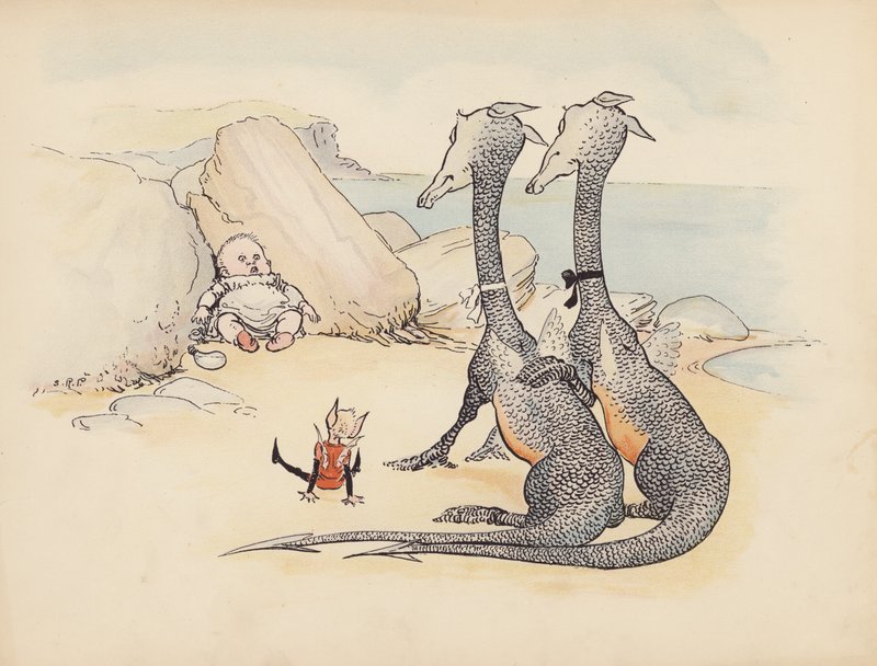 Illustration für Kleine Zwillingsdrachen von S. Rosamond Praeger von Sophia Rosamond Praeger