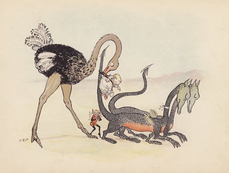 Illustration für Kleine Zwillingsdrachen von S. Rosamond Praeger von Sophia Rosamond Praeger