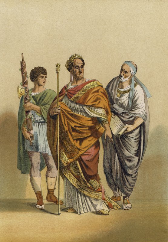 Römischer Priester des Jupiter und seine Begleiter von Spanish School