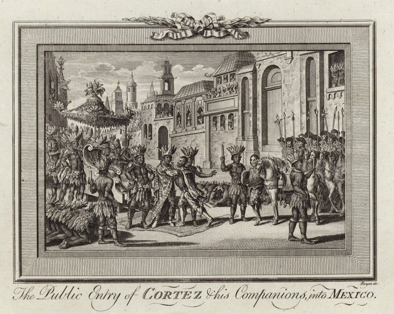 Der öffentliche Einzug von Cortez von Spanish School