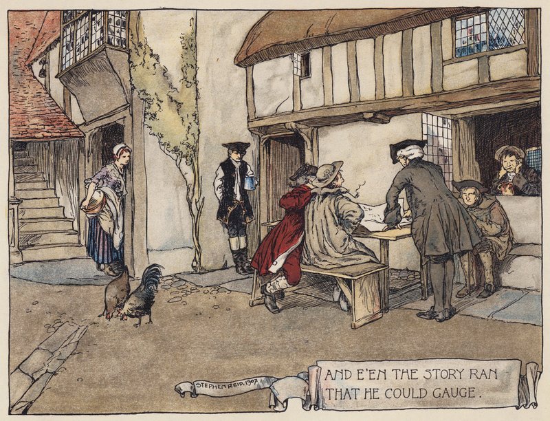 Illustration für Das verlassene Dorf von Oliver Goldsmith von Stephen Reid