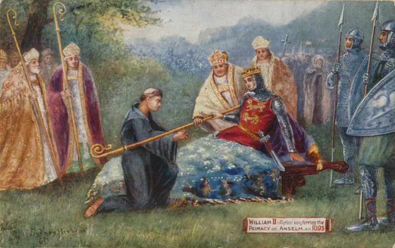 Wilhelm II. verleiht Anselm das Primat, 1093 von Sydney Herbert