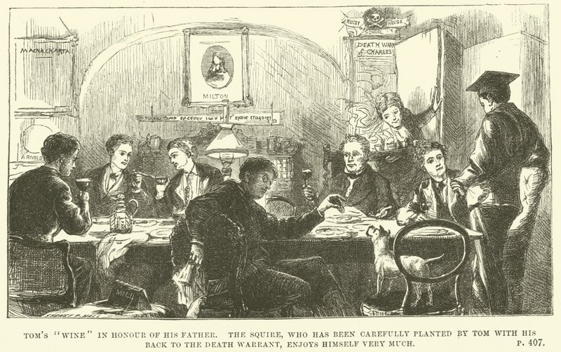 Illustration für Tom Brown in Oxford von Thomas Hughes von Sydney Prior (after) Hall