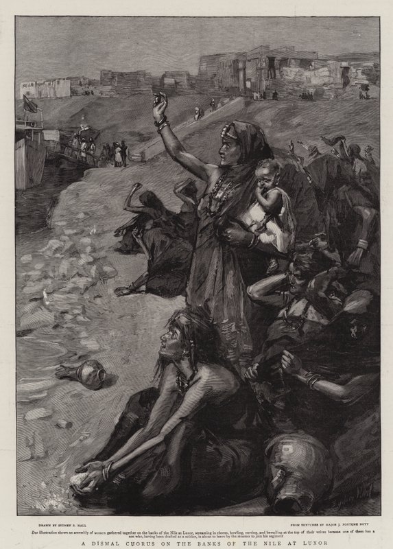 Ein düsterer Chor am Ufer des Nils in Luxor von Sydney Prior Hall