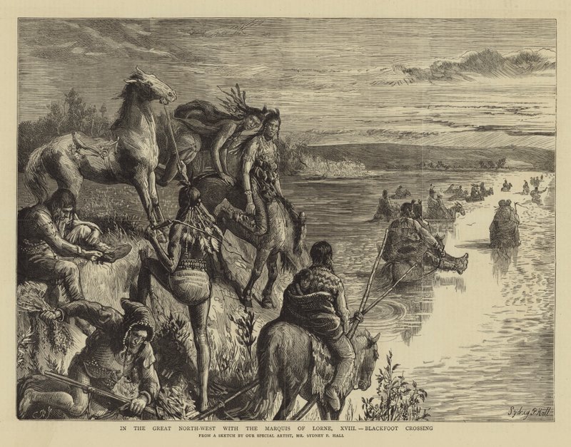 Im großen Nordwesten mit dem Marquis von Lorne, XVIII, Blackfoot Crossing von Sydney Prior Hall