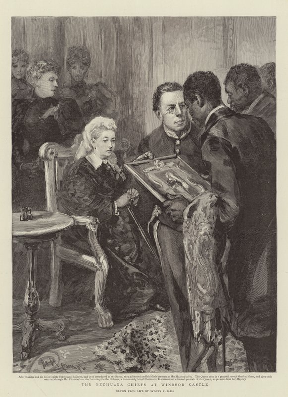 Die Bechuana-Häuptlinge im Windsor Castle von Sydney Prior Hall