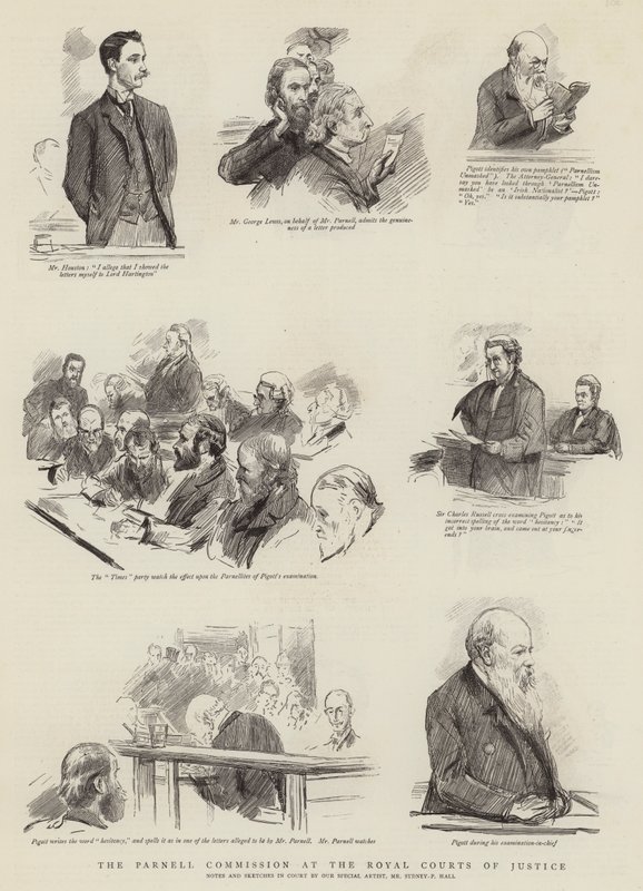 Die Parnell-Kommission am Royal Courts of Justice von Sydney Prior Hall