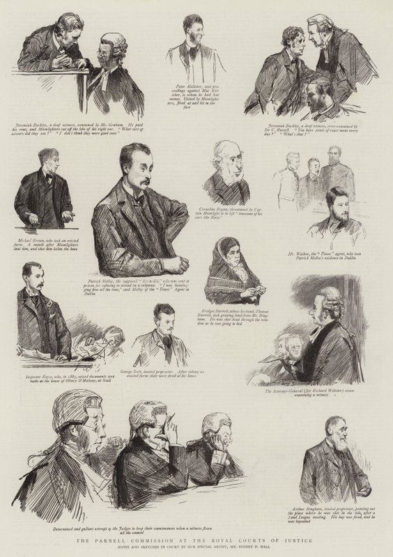Die Parnell-Kommission am Royal Courts of Justice von Sydney Prior Hall