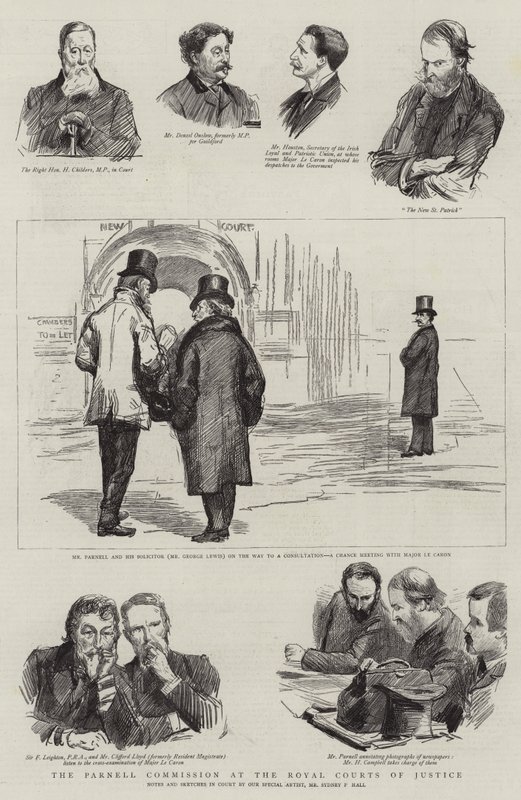 Die Parnell-Kommission am Royal Courts of Justice von Sydney Prior Hall