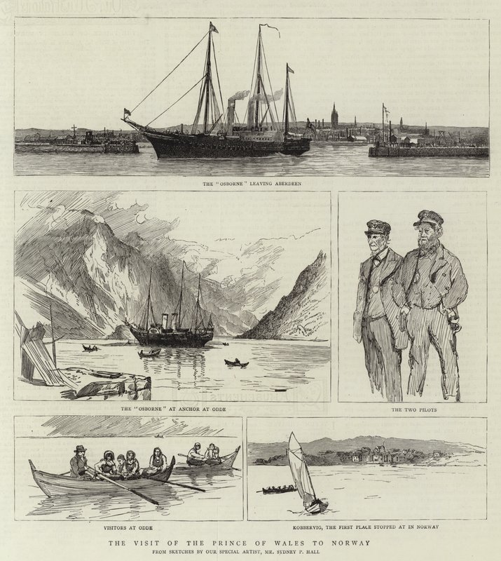 Der Besuch des Prinzen von Wales in Norwegen von Sydney Prior Hall