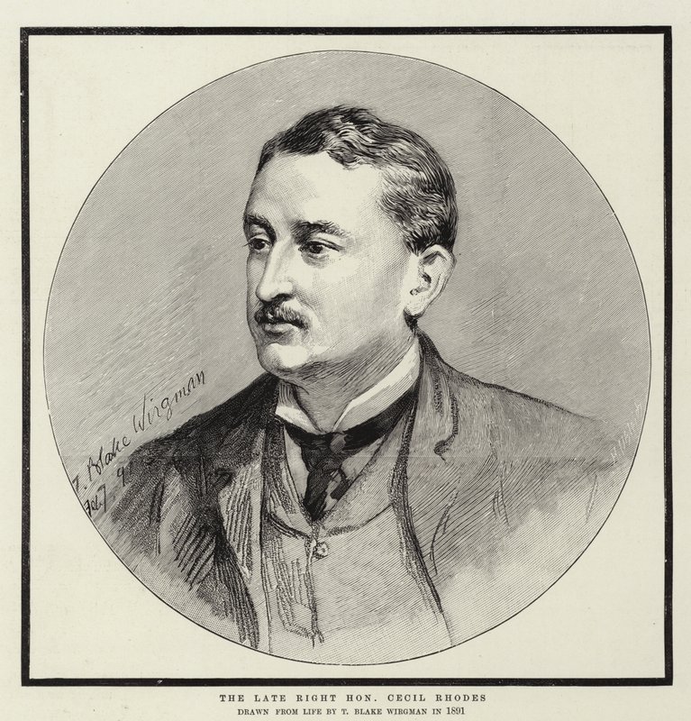 Der verstorbene ehrenwerte Cecil Rhodes von Theodore Blake Wirgman