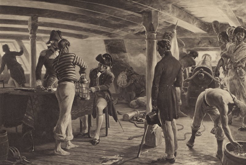 Nelson in der Schlacht von Kopenhagen von Thomas after Davidson