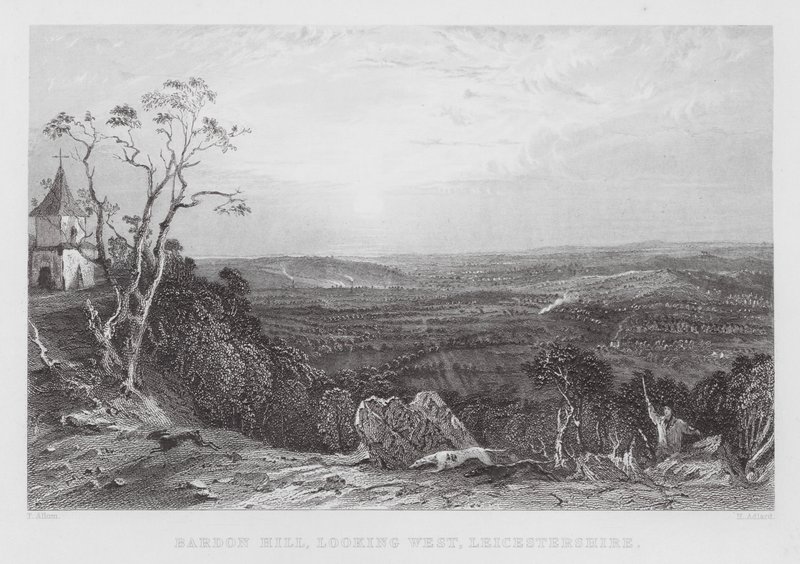 Bardon Hill, Blick nach Westen, Leicestershire von Thomas (after) Allom