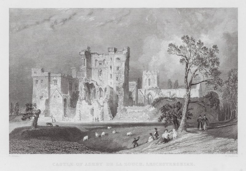 Schloss Ashby de la Zouch, Leicestershire von Thomas (after) Allom