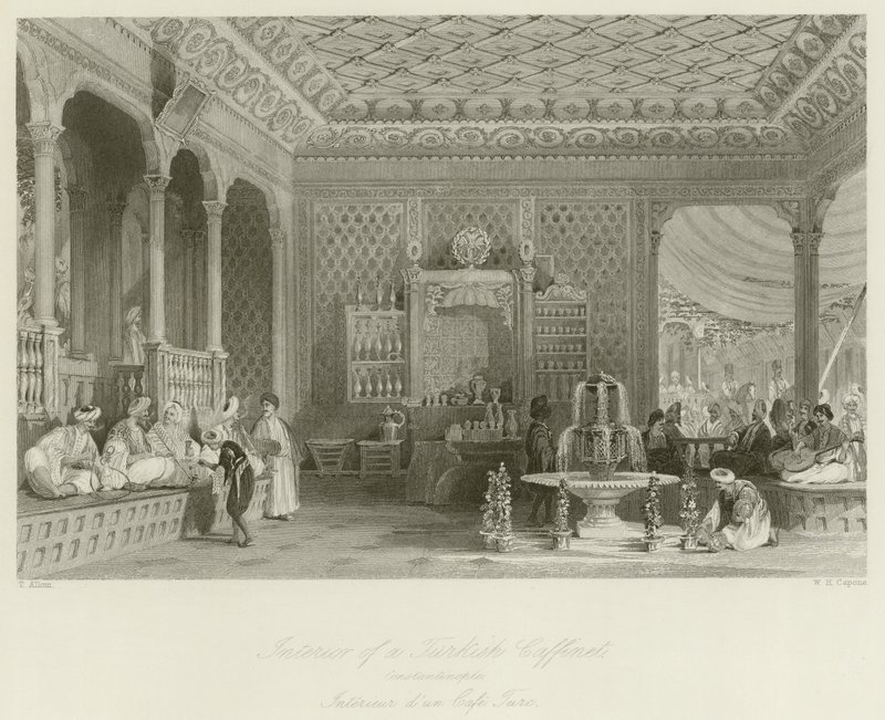 Innenansicht eines türkischen Caffinet von Thomas Allom
