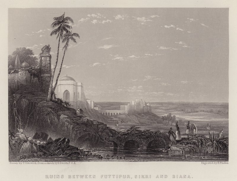 Ruinen zwischen Futtipur, Sikri und Biana von Thomas Creswick