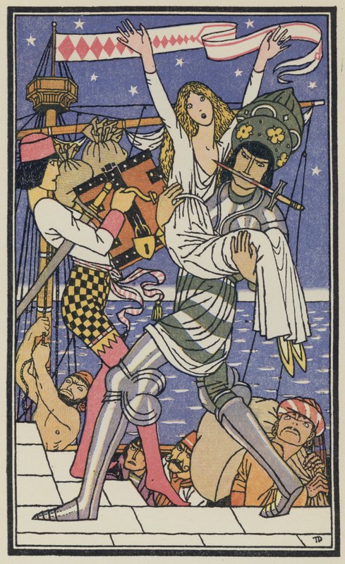 Illustration für das Decameron von Boccaccio (Farblithografie) von Thomas Derrick