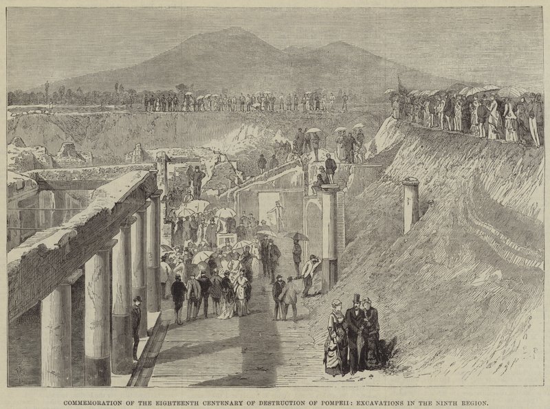 Gedenken an den achtzehnten Jahrestag der Zerstörung von Pompeji, Ausgrabungen in der neunten Region von Thomas Harrington Wilson