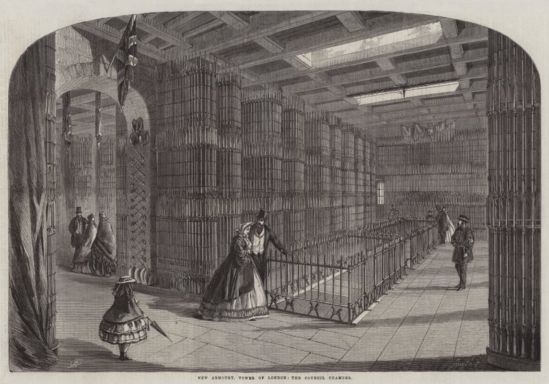 Neue Rüstkammer, Tower of London, der Ratssaal von Thomas Harrington Wilson