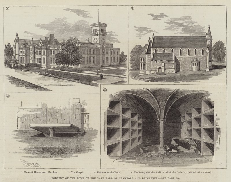 Raub des Grabes des verstorbenen Earl of Crawford und Balcarres von Thomas Harrington Wilson