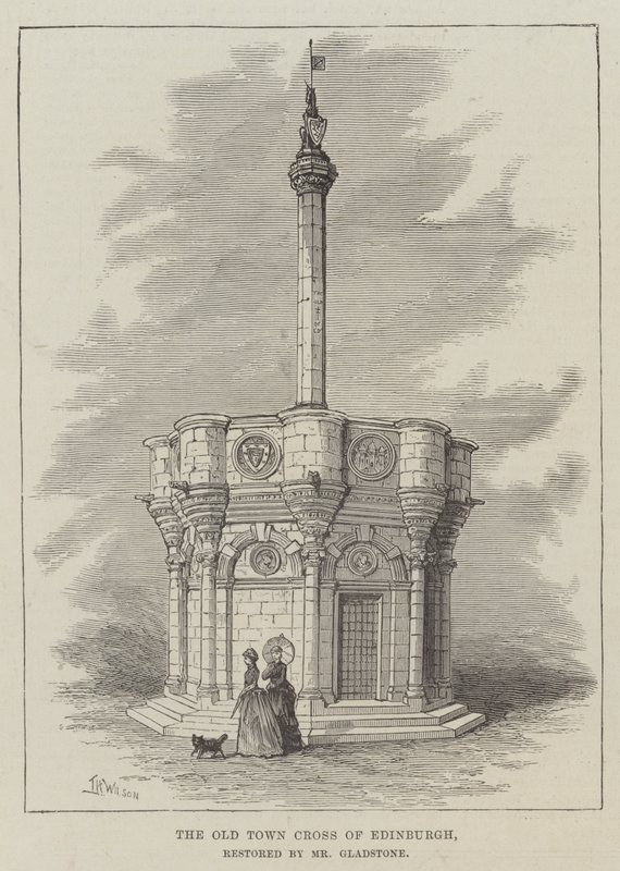 Das alte Stadtkreuz von Edinburgh, restauriert von Mr. Gladstone von Thomas Harrington Wilson