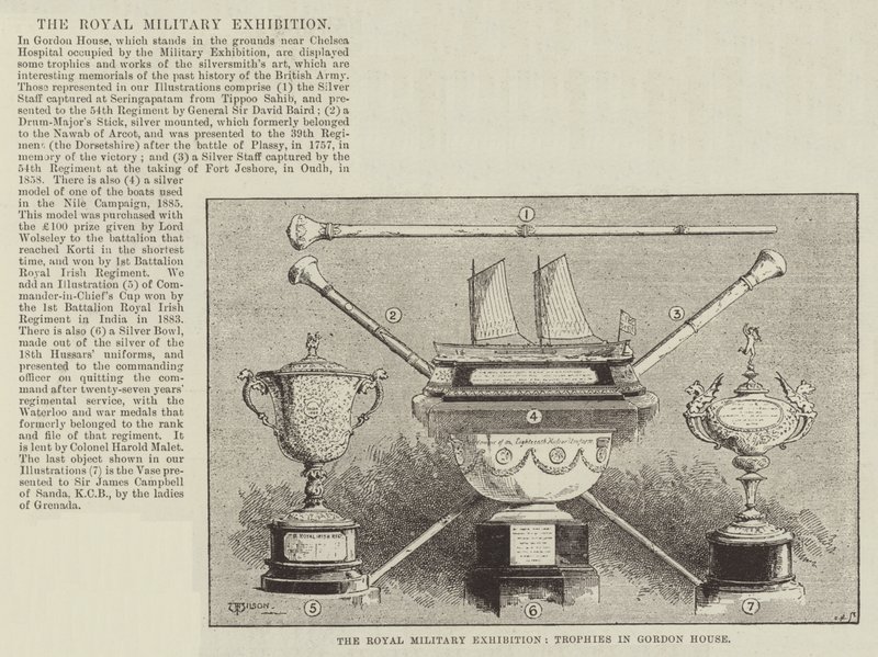 Die königliche Militärausstellung, Trophäen im Gordon House von Thomas Harrington Wilson