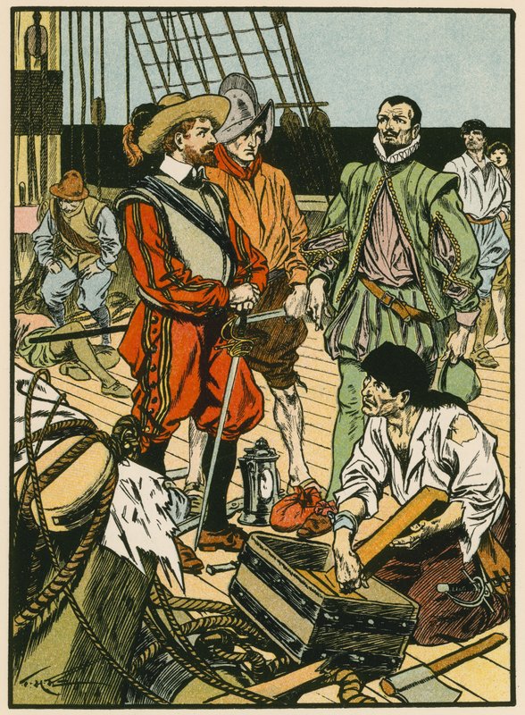 Erbeutet Schatz. Sir Francis Drake von Thomas Heath Robinson