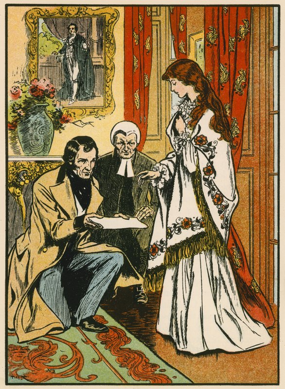 Gott schütze die Königin. Thronbesteigung von Königin Victoria von Thomas Heath Robinson