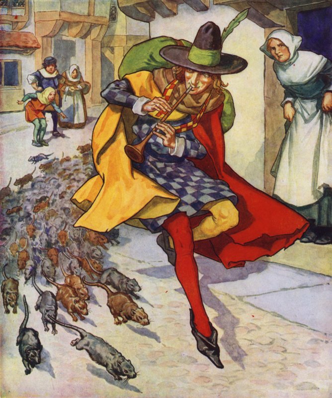 Illustration für Der Rattenfänger von Hameln von Thomas Heath Robinson