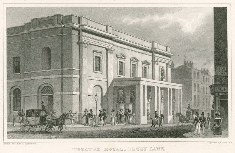 Drury Lane Theatre, London von Thomas Hosmer Shepherd