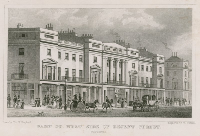 Teil der Westseite der Regent Street, London von Thomas Hosmer Shepherd