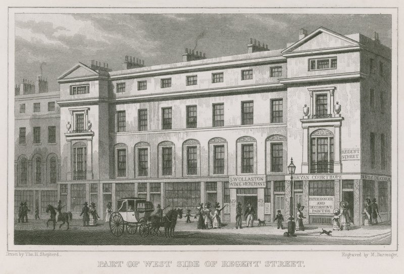 Teil der Westseite der Regent Street, London von Thomas Hosmer Shepherd