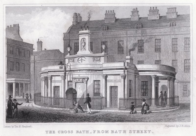 The Cross Bath, von Bath Street von Thomas Hosmer Shepherd