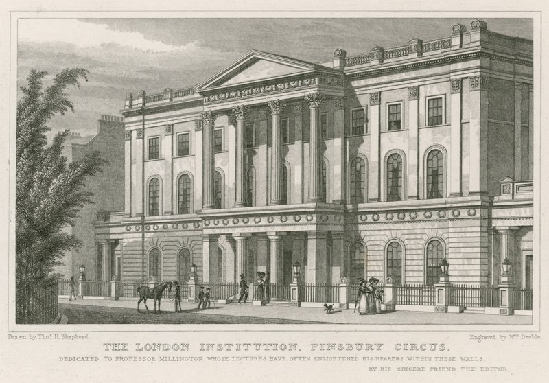 Die London Institution, Finsbury Circus von Thomas Hosmer Shepherd