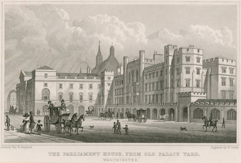 Das Parlamentsgebäude vom Old Palace Yard, Westminster, London von Thomas Hosmer Shepherd