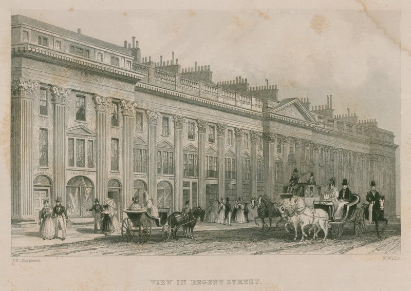 Blick auf die Regent Street, London, Westseite von Thomas Hosmer Shepherd