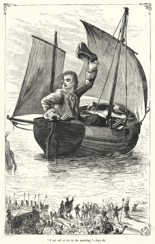 Illustration zu Gullivers Reisen von Jonathan Swift von Thomas Morten