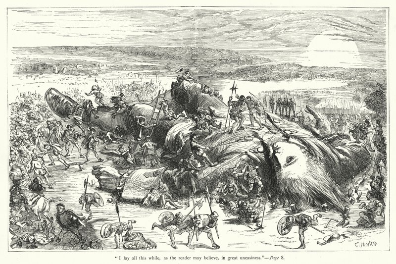 Illustration für Gullivers Reisen von Jonathan Swift von Thomas Morten