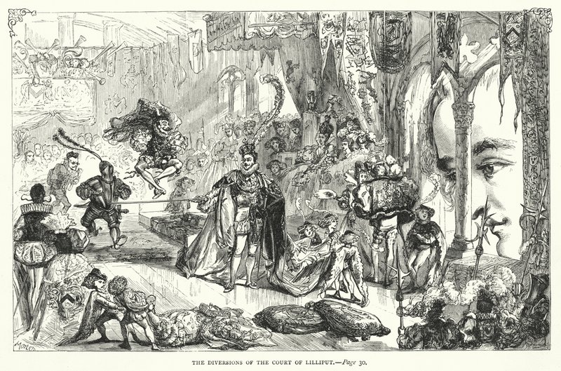 Illustration für Gullivers Reisen von Jonathan Swift von Thomas Morten