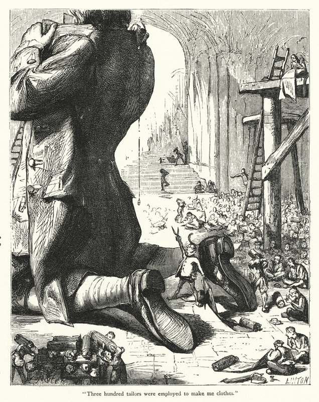 Illustration für Gullivers Reisen von Jonathan Swift von Thomas Morten